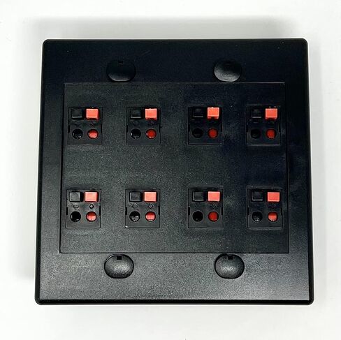 RiteAV 12 Port Speaker Jack Dual Gang Wall Plate for Home Theater - White in Saudi Arabia