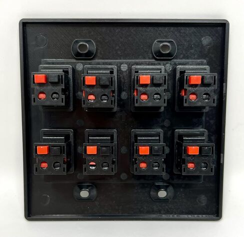 RiteAV 12 Port Speaker Jack Dual Gang Wall Plate for Home Theater - White in Saudi Arabia