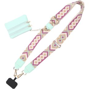Clip and Go Strap for Phone with Wallet Crossbody,Multifunction Phone Lanyard,Phone Strap with Zippered Wallet in Kuwait