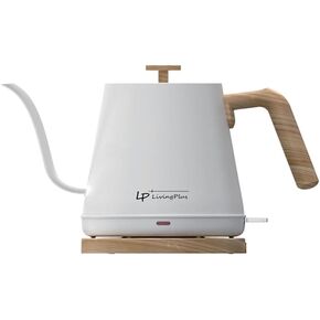 Modern Electric Gooseneck inner Stainless Steel Kettle, 1200W Quick Heating, One touch, Auto Shut off with Elegant Wood Grain design 800ML (Black) in Kuwait