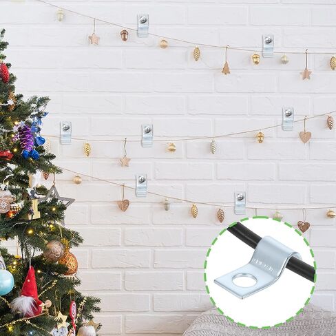 100 PCS مقاطع كابل في الهواء الطلق ، 1/4 بوصة مقاطع سلك الفولاذ المقاوم للصدأ القناة مشبك الزنك المطلي بالمشبكات السلك الزراعي كابلات الجدار كابلات لتركيب الأنبوب ، إدارة الأنبوب ، قفل الكابل in Saudi Arabia
