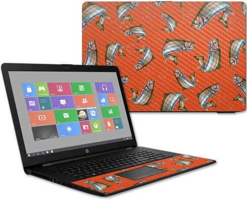 MightySkins Carbon Fiber Skin for HP 17T Laptop 17.3" (2017) - Turtle Cool | Protective, Durable Textured Carbon Fiber Finish | Easy to Apply, Remove, and Change Styles | Made in The USA in Saudi Arabia
