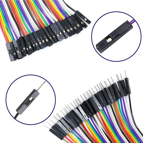 سلك قفز ألواح الخبز متعدد الألوان 10 سم لـ DuPont Wire-40Pin*3 M-F ، M-M ، F-F F-F CLOSBON CABLE in Kuwait