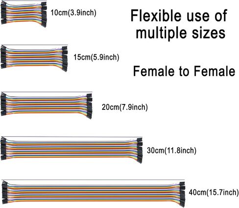 سلك قفز ألواح الخبز متعدد الألوان 10 سم لـ DuPont Wire-40Pin*3 M-F ، M-M ، F-F F-F CLOSBON CABLE in Kuwait