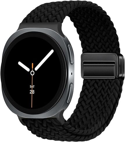 عصابات مغناطيسية مضفر لـ Samsung Galaxy Watch 8 Band 40mm 44mm/8 Classic 46 Mm Women/Men ، Flust Nylon Fabric One Click No Gap Sport Strap لـ Samsung Galaxy Watch 8 Classic Band 46mm/8 44 Mm 40 Mm in Kuwait