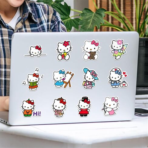 50pcs ملصقات Lilo & Stitch للأطفال ، شخصيات كرتون جميلة ، ملصقات مقاومة للماء للفينيل لزجاجة ماء لتلصق Toy Captop for DIY تزيين الهواتف القبعة. in Kuwait