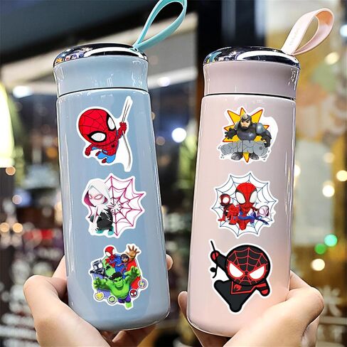 50pcs Cartoon Spider-Man Stickers for Kids,Lovely Hero and His Amazing Friends Vinyl Waterproof Decal for Water Bottle Laptop Toy Sticker for DIY Decorate Bumper Hat Party Supplies Kids Teens Gifts in Kuwait