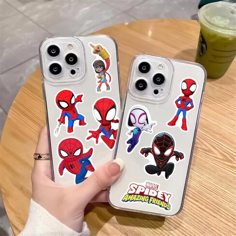 50pcs Cartoon Spider-Man Stickers for Kids,Lovely Hero and His Amazing Friends Vinyl Waterproof Decal for Water Bottle Laptop Toy Sticker for DIY Decorate Bumper Hat Party Supplies Kids Teens Gifts in Kuwait