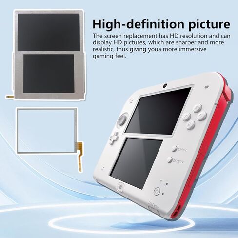 Suifaqi Upgraded Replacement LCD Screen Display for Nintendo 2DS Top Bottom LCD Screen, Repair Touch Screen Display Digitizer in Saudi Arabia