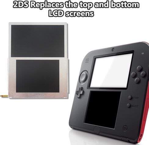 Suifaqi Upgraded Replacement TOP & BOTTOM LCD Upper Lower Screen for Nintendo 2DS in Saudi Arabia