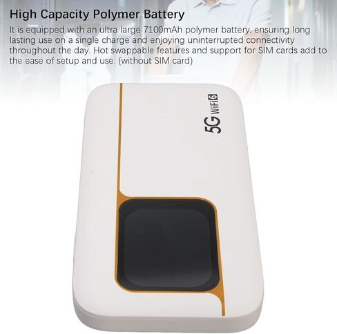 DIYEENI 5G LTE WIFI HOIT MOPPOT النقطة الساخنة - تصل إلى 2.77 جيجابت في الثانية ، جهاز Pocket Hotspot مع فتحة بطاقة SIM وشاشة تعمل باللمس ، ودعم 2.4 جم/5.8 جرام ، وتوصيل ما يصل إلى 16 جهازًا ، IP67 in Saudi Arabia
