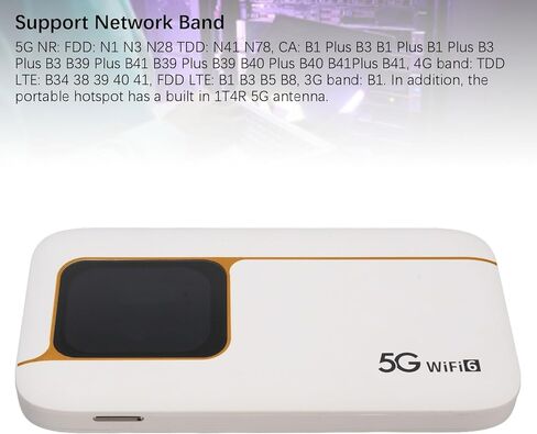 DIYEENI 5G LTE WIFI HOIT MOPPOT النقطة الساخنة - تصل إلى 2.77 جيجابت في الثانية ، جهاز Pocket Hotspot مع فتحة بطاقة SIM وشاشة تعمل باللمس ، ودعم 2.4 جم/5.8 جرام ، وتوصيل ما يصل إلى 16 جهازًا ، IP67 in Saudi Arabia