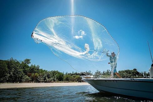 Hand Cast Net - Casting Nets for Fishing - Premium Fish Traps for Large Minnow Bait - Bait Net for Lakes, Rivers, Ocean, Salt & Freshwater, 1lbs/Ft in Saudi Arabia