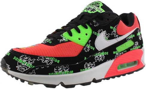Nike Air Max 90 Se Unisex Shoes Size 7.5, Color: Black/White/Green Stirke in Saudi Arabia