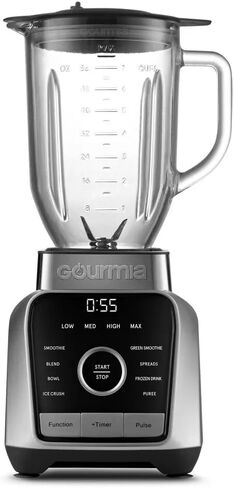 Gourmias Digital Kitchen Blender & Food Processor مع 8 برامج مزيج ، 4 سرعات ونبض ، محرك 1500 واط ، قفل مؤقت ومضمّن ، عبث مستدير ، جرة آمنة غسالة الصحون ، أجهزة المنزل المدمجة in Saudi Arabia