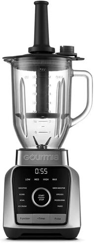Gourmias Digital Kitchen Blender & Food Processor مع 8 برامج مزيج ، 4 سرعات ونبض ، محرك 1500 واط ، قفل مؤقت ومضمّن ، عبث مستدير ، جرة آمنة غسالة الصحون ، أجهزة المنزل المدمجة in Saudi Arabia