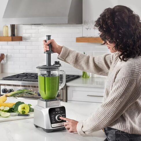 Gourmias Digital Kitchen Blender & Food Processor مع 8 برامج مزيج ، 4 سرعات ونبض ، محرك 1500 واط ، قفل مؤقت ومضمّن ، عبث مستدير ، جرة آمنة غسالة الصحون ، أجهزة المنزل المدمجة in Saudi Arabia