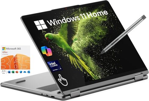 Lenovo Yoga 7i 2-in-1 16 "2K شاشة اللمس المحمول AI CoPilot + PC ، Intel Core Ultra 5 ، 16GB LPDDR5X ، 512GB SSD + 1TB SSD SSD ، 1 سنة من Microsoft 365 Office + Pens Pen ، Wifi 7 ، Hdmi ، Win 11 Home in Saudi Arabia