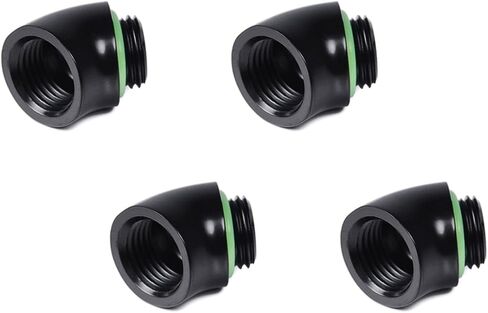 Barrow G1/4 "من الذكور إلى موسع الإناث ، زاوية 45 درجة ، أسود ، 4 عبوات in Saudi Arabia