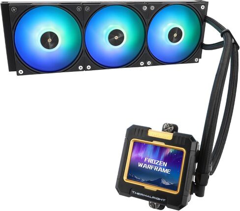 Thermalright Core Matrix 360 Black CPU Liquid Cooler with 120mm PWM Fan,360 Black Cold Row Specification,Integrated Water Cooler Heatsink,for AMD/AM4/AM5,Intel 1700/1851/1150/1151/1200/2011 in Saudi Arabia