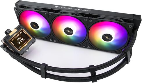 Thermalright Core Matrix 360 Black CPU Liquid Cooler with 120mm PWM Fan,360 Black Cold Row Specification,Integrated Water Cooler Heatsink,for AMD/AM4/AM5,Intel 1700/1851/1150/1151/1200/2011 in Saudi Arabia