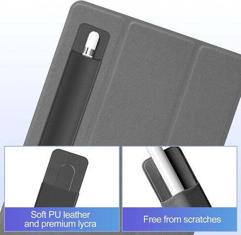 Pencil Holder Compatible for Apple Pencil 2nd Generation Leather Sleeve Pocket Pouch-Grey in Saudi Arabia