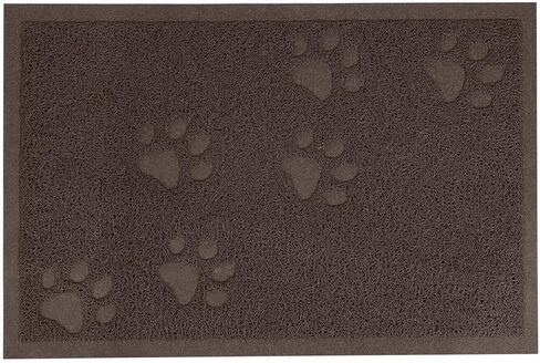 بساط صندوق فضلات القطط من داركيازي لحصيرة فضلات الأرضيات غير قابلة للانزلاق، تحكم في التناثر، سهل التنظيف، مقاوم للماء، ناعم على الكفوف (23.5 بوصة × 15.75 بوصة، رمل رمادي) in Kuwait