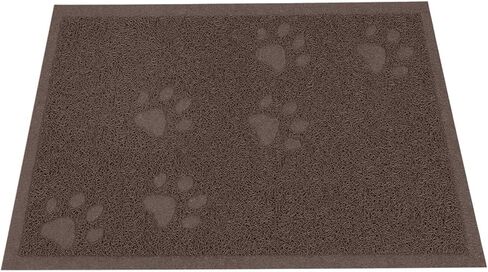 بساط صندوق فضلات القطط من داركيازي لحصيرة فضلات الأرضيات غير قابلة للانزلاق، تحكم في التناثر، سهل التنظيف، مقاوم للماء، ناعم على الكفوف (23.5 بوصة × 15.75 بوصة، رمل رمادي) in Kuwait