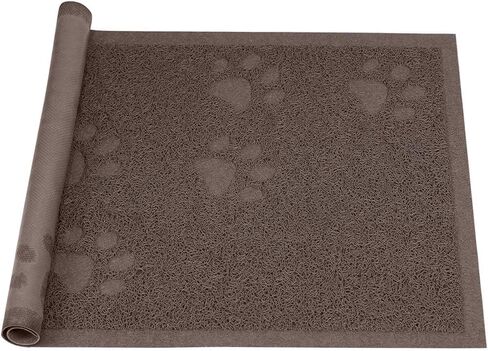 بساط صندوق فضلات القطط من داركيازي لحصيرة فضلات الأرضيات غير قابلة للانزلاق، تحكم في التناثر، سهل التنظيف، مقاوم للماء، ناعم على الكفوف (23.5 بوصة × 15.75 بوصة، رمل رمادي) in Kuwait