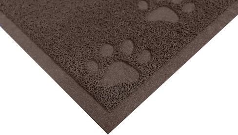 بساط صندوق فضلات القطط من داركيازي لحصيرة فضلات الأرضيات غير قابلة للانزلاق، تحكم في التناثر، سهل التنظيف، مقاوم للماء، ناعم على الكفوف (23.5 بوصة × 15.75 بوصة، رمل رمادي) in Kuwait