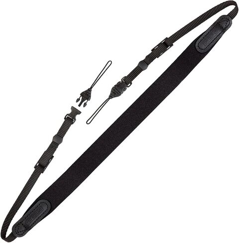 OP/TECH USA Bin/Op Neoprene Quick Release Camera Strap – Adjustable Neck or Shoulder Strap for Small Cameras, Binoculars, and Vintage Film Cameras - QD (Wine) - Made in USA in Kuwait