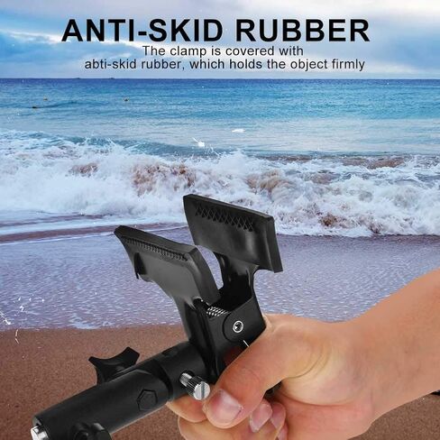 Light Stand Clamp, Metal Rubber Light Stand Clip 3/8'' and 1/4'' Rotatable Clip Holder Light Stand Studio Photography Accessory in Saudi Arabia