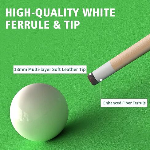 JX 36" Wooden Billiard House Cue Sticks Shorty Cues Pool Cues for Kids Hardwood Billiard Cue Sticks 13mm Glue-on Tips,Set of 2 in Kuwait
