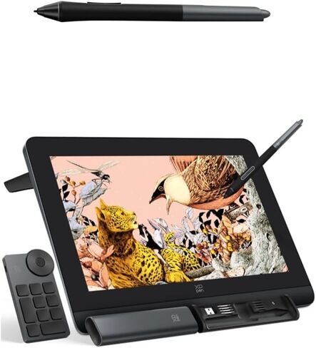 Xppen Artist Pro 16 Gen2 2.5k 16 inch QHD Drawing Tablet مع شاشة مكافحة Glare كاملة المغلفة 16384 مستويات الضغط و X3 X3 Pro Smart Chip Stylus in Saudi Arabia