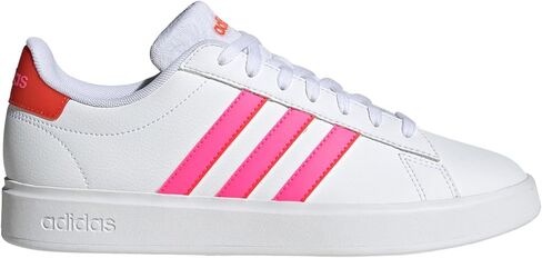 حذاء adidas Originals Grand Court 2.0 أبيض/وردي فاتح/أحمر ساطع 9.5 B (M) in Saudi Arabia