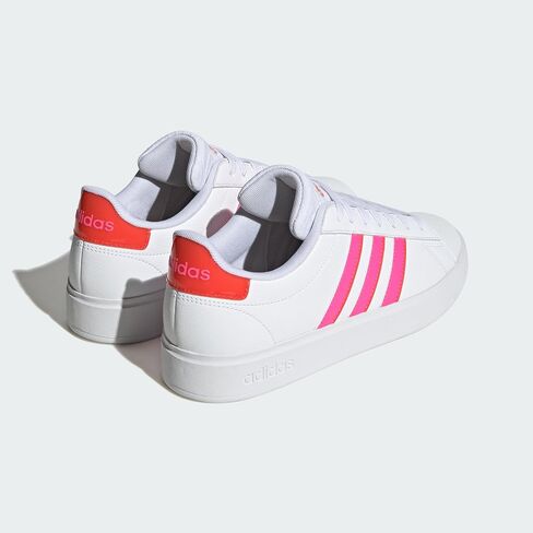 حذاء adidas Originals Grand Court 2.0 أبيض/وردي فاتح/أحمر ساطع 9.5 B (M) in Saudi Arabia