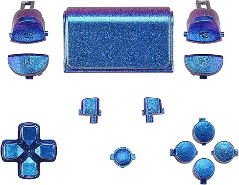 أزرار الاستبدال المتطرفة لـ PS4 Pro Slim Controller Trigger R1 L1 R2 L2 D-PAD PAD PAD PODER PONTER PS4 MOWSTICK-Chameleon Purple Blue (CUH-ZCT2) in Saudi Arabia