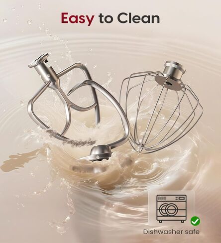 إكسسوارات من الفولاذ المقاوم للصدأ 3 قطع مجموعة من Kitchenaid 4.5 و 5 خلاطات الحامل الميل الرباعية ، تشمل 4.5-5QT مسطح ، خطاف العجين ، K45WW 6-WIR in Saudi Arabia