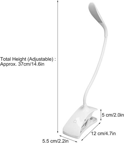 Fafeicy USB Rechargeable LED Desk Lamp 3 Brightness Levels LED Reading Light Flexible Gooseneck Table Lamp with 16 Bright LEDs for Studying Working Camping in Saudi Arabia