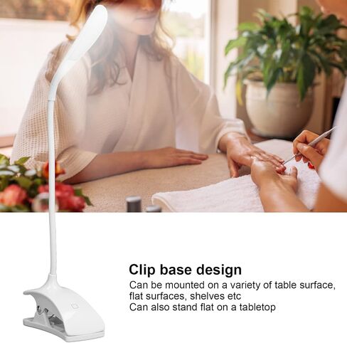 Fafeicy USB Rechargeable LED Desk Lamp 3 Brightness Levels LED Reading Light Flexible Gooseneck Table Lamp with 16 Bright LEDs for Studying Working Camping in Saudi Arabia