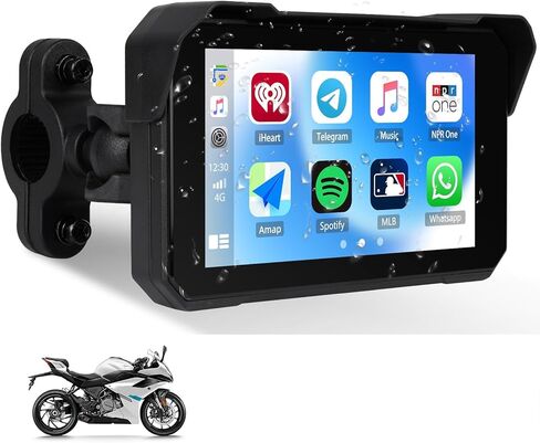 Camecho Wireless Motorcycle Carplay & Android Auto 5 بوصة تعمل باللمس شاشة Moto Car Play مع Bluetooth ، التنقل ، Siri ، مساعد Google لدراجة نارية in Saudi Arabia
