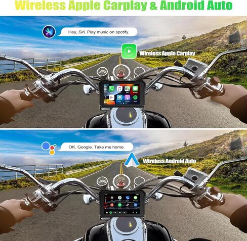 Camecho Wireless Motorcycle Carplay & Android Auto 5 بوصة تعمل باللمس شاشة Moto Car Play مع Bluetooth ، التنقل ، Siri ، مساعد Google لدراجة نارية in Saudi Arabia