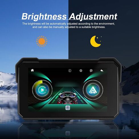 Camecho Wireless Motorcycle Carplay & Android Auto 5 بوصة تعمل باللمس شاشة Moto Car Play مع Bluetooth ، التنقل ، Siri ، مساعد Google لدراجة نارية in Saudi Arabia