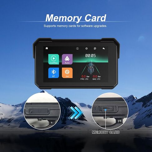 Camecho Wireless Motorcycle Carplay & Android Auto 5 بوصة تعمل باللمس شاشة Moto Car Play مع Bluetooth ، التنقل ، Siri ، مساعد Google لدراجة نارية in Saudi Arabia