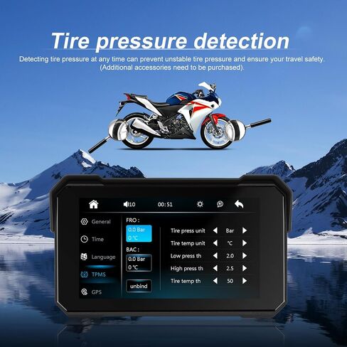 Camecho Wireless Motorcycle Carplay & Android Auto 5 بوصة تعمل باللمس شاشة Moto Car Play مع Bluetooth ، التنقل ، Siri ، مساعد Google لدراجة نارية in Saudi Arabia