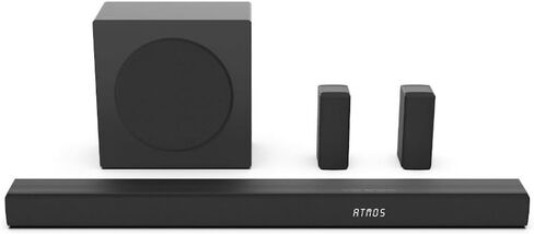 Hisense 5.1 CH Soundbar مع إجمالي 440 واط ، مكبرات صوت محيطة خلفية ، مضخم الصوت اللاسلكي 6.5 "، Dolby Atmos و DTS Virtual X ، Easy Connect - R652 (متجدد) in Saudi Arabia