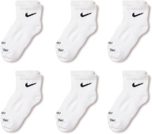 Nike Dri-Fit Performance Basic Ankle (Infant/Toddler/Little Kid) White 5-7 (10 Toddler-3 Little Kid) in Kuwait