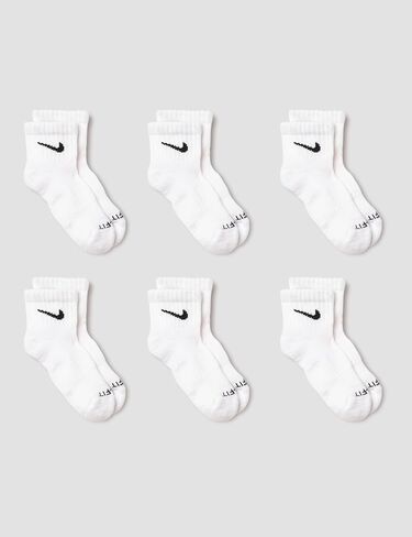 Nike Dri-Fit Performance Basic Ankle (Infant/Toddler/Little Kid) White 5-7 (10 Toddler-3 Little Kid) in Kuwait