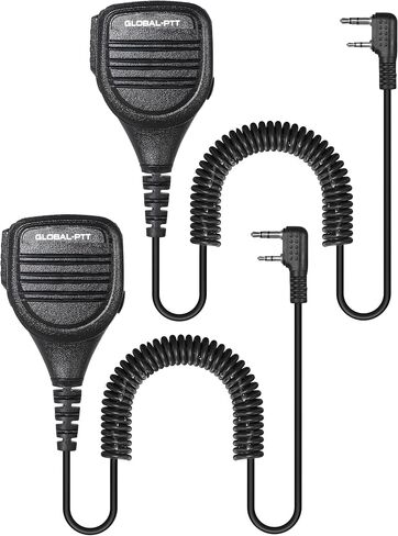 2-Pack Handheld Palm Microphone Shoulder Speaker Mic for Global-ptt G0 G5 and Compatible with Rapid Radios Kenwood Radios (K-Type) in Saudi Arabia