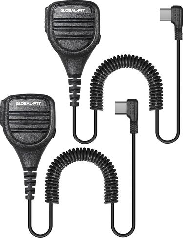 2-Pack Handheld Palm Microphone Shoulder Speaker Mic for Global-ptt G0 G5 and Compatible with Rapid Radios Kenwood Radios (K-Type) in Saudi Arabia